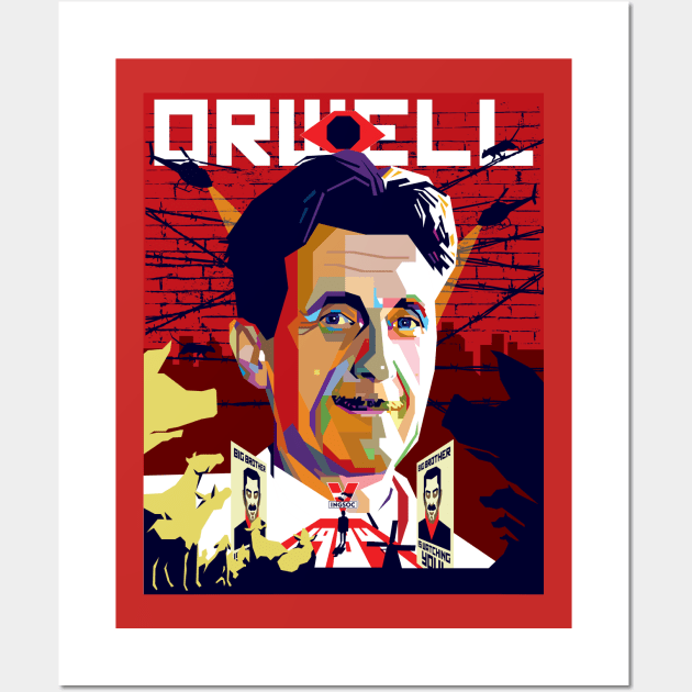 George Orwell Wall Art by difrats